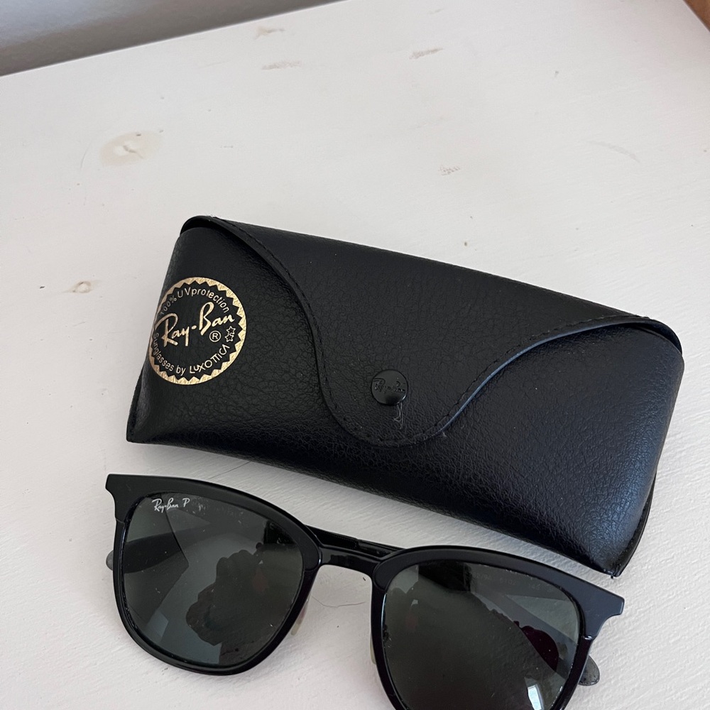 Ray-Ban Black and Green Sunglasses - Picture 6 of 6
